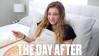 WISDOM TEETH REMOVAL RECOVERY  THE DAY AFTER SURGERY [upl. by Aissilem]