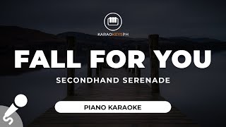 Fall For You  Secondhand Serenade Piano Karaoke [upl. by Charla]