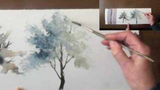 Watercolour demo  Aquarelle quotHow to paint trees Part IIquot [upl. by Erinn274]