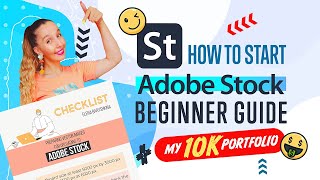 ADOBE STOCK Contributor Beginner Guide Step By Step  My 10K Portfolio [upl. by Nnyw785]