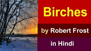 Birches by Robert Frost in Hindi  summary Explanation and full analysis [upl. by Nerb]