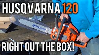 The Husqvarna 120 Chainsaw  Review [upl. by Ynahirb341]