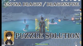 Genshin Impact Puzzle Solution  Espina Dragon  Dragonspine 06 [upl. by Llehsam725]