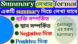 Summary writing format  English with KHOKON [upl. by Akehsay569]