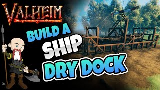 How To Build a Ship Dry Dock  Valheim Sea Port [upl. by Brendan]