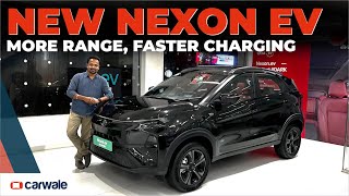 Tata Nexon EV Red Dark Edition Walkaround  Many New Features [upl. by Ahsenid]