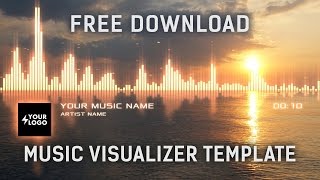 Audio Spectrum Music Visualizer After Effects Template Free Download [upl. by Nonahs]