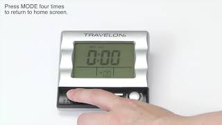 Instructions on how to set your Travelon® Travel Alarm Clock Style 12654 [upl. by Isiah]