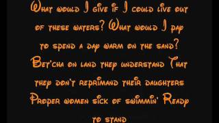 Part Of Your World  The Little Mermaid Lyrics [upl. by Lasala]