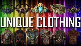 Skyrim  All Unique Clothing Pieces amp Sets [upl. by Horter]