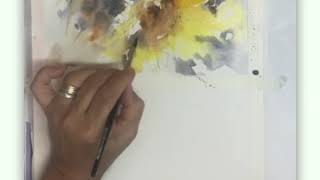 WatercolorAquarela  Demo  Sunflower [upl. by Autry]