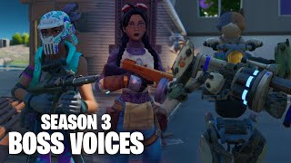 ALL NEW BOSS VOICE SOUNDS  Fortnite Chapter 2 Season 3 [upl. by Eruza704]