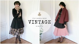 How To Wear SkirtsDresses In Cold Weather  Vintage In Winter [upl. by Kciredes]