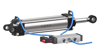 Pneumatic Cylinder Working explained Animation [upl. by Linsk]