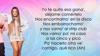 Ozuna Karol G Myke Towers  Caramelo Remix LetraLyrics [upl. by Osithe639]