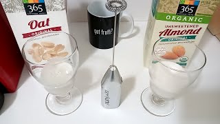 Oat Milk vs Almond Milk part 2 Frothing Test [upl. by Soane]