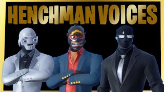 All Henchman soundsVoices in fortnite chapter 2 season 2  Fortnite Henchman Sounds [upl. by Enelym]