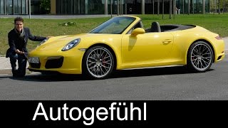 Porsche 911 Carrera 4S Cabriolet FULL REVIEW test driven Autobahn 9912 Facelift [upl. by Florio142]