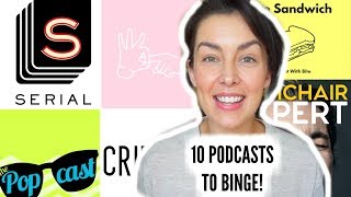 10 PODCASTS TO BINGE LISTEN NOW How To Listen to a Podcast  AmandaMuse [upl. by Trebuh]