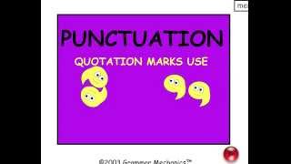 Quotation Marks  Punctuation  Easy English Grammar [upl. by Angelico]