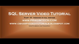 Indexes in sql server Part 35 [upl. by Gussman]