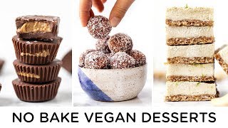 HEALTHY VEGAN NO BAKE DESSERTS ‣‣ easy to make [upl. by Yendroc]