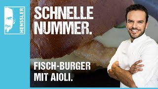 Schnelles FischburgerRezept mit Aioli von Steffen Henssler [upl. by Kylynn]