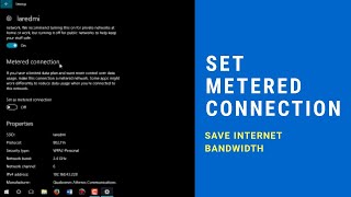 How To set metered connection Windows 10 turn on turn off [upl. by Ocirled]