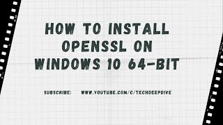 How to Install OpenSSL on windows 10 64bit [upl. by Eudosia]