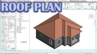 How To Create Simple Roof Plan In Revit [upl. by Tabby]