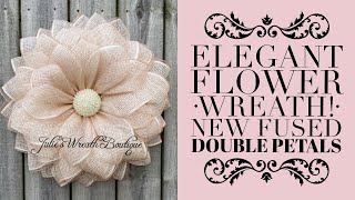 Flower Wreath Tutorial  How to Make a Deco Mesh Wreath  Bling Center [upl. by Euphemia21]