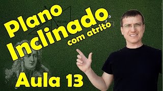 PLANO INCLINADO COM ATRITO  DINÂMICA  AULA 13  Prof Marcelo Boaro [upl. by Elysia]