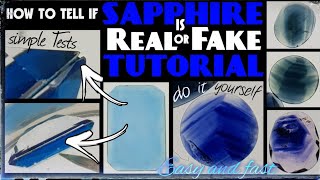 How to tell if Sapphire is Real or Fake 🤔 DIY Tutorial 😁 Easy Gem Test 💎 [upl. by Nesila]