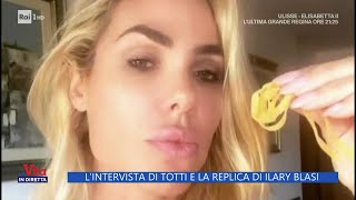 Lintervista di Totti e la replica di Ilary Blasi  La Vita in diretta 12092022 [upl. by Berkley346]