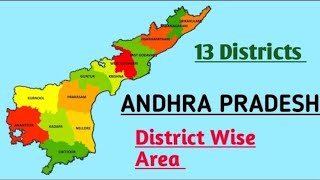 Andhra Pradesh District Wise Total Area [upl. by Garreth]