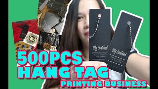 HOW TO MAKE DIY HANG TAG FOR YOUR CLOTHING LINE  Printing Business [upl. by Naened]