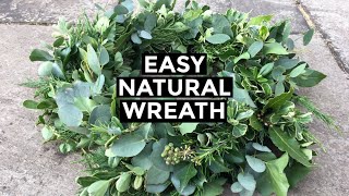 How To Make Christmas Wreath From Scratch  Easy NATURAL Christmas Wreath [upl. by Asilam907]