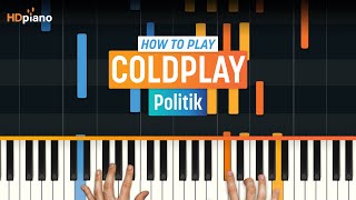 How to Play quotPolitikquot by Coldplay  HDpiano Part 1 Piano Tutorial [upl. by Anaugahs]