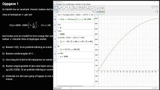 1  Funksjonsdrøfting med Geogebra 1T Eksamen Vår 2022 Del 2mp4 [upl. by Aleirbag51]