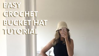 EASY Crochet Bucket Hat Tutorial  DIY [upl. by Noira]