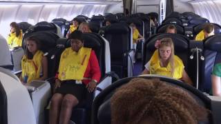 CABIN CREW TRAINING DITCHING  LONG FULL CABIN PREPARATION [upl. by Sacksen]