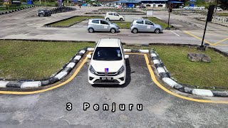 Cara Mudah 3 Penjuru  Kereta Manual [upl. by Ahsercul]