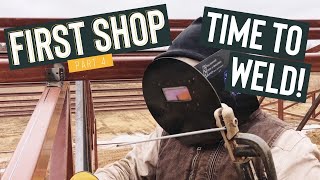 WELD UP METAL BUILDING PART 4 WELDING OUT EVERYTHING [upl. by Aznerol]