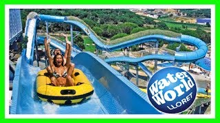 🌊 WATER WORLD Lloret de Mar 2022 Mejor Parque Acuático de España ✅ The Best Waterpark  Costa Brava [upl. by Tulley]