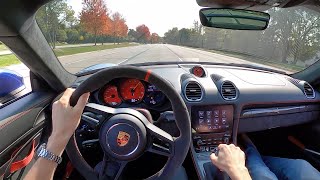 2020 Porsche 718 Cayman GT4  POV Driving Impressions [upl. by Sigismund]