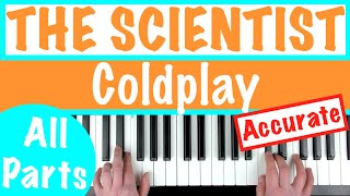 How to play THE SCIENTIST  Coldplay Piano Chords Tutorial [upl. by Melborn357]