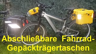 Abschließbare Fahrradtaschen bzw abschließbare Gepäckträgertaschen [upl. by Truk]