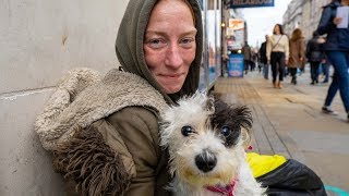 Homeless Woman Sleeping Rough in London after Domestic Violence [upl. by Brower950]