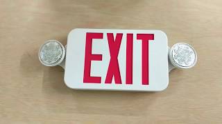 COMBOJR2  LED Exit Light Exit Sign  Emergency Light Combo [upl. by Sari]