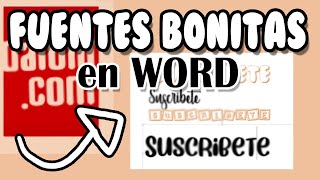 Como descargar fuentes bonitas para word [upl. by Adnohsed151]